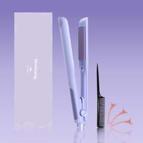 Mini Hair Straightener 4 Temp Settings 30S Fast Heat Flat Iron For Smooth Shiny Healthy Hair US violetinė