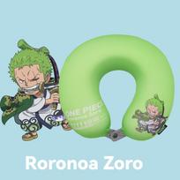 1 vnt. Oficialiai licencijuota „One Piece“ kaklo pagalvė - Luffy, Zoro, Chopper stiliai | Minkšta ir atraminė ramiam miegui