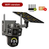 4G sim camera,4K dual lens, 10X,outdoor security network camera,wireless WIFI solar closed-circuit teion,V380 Wifi Camera balta
