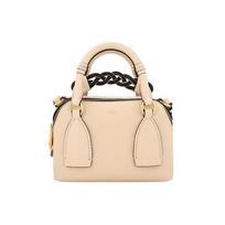 Chloe Daria Series Pebbled Leather Tote Shoulder Bag Women bags Beige CHC20US361C6224Q Basic Set (Bag+Dust Bag)