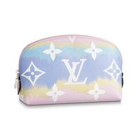Louis Vuitton Escale Limited Edition Leather Canvas Clutch Pink Gradient Women clutch M69139 Basic Set (Bag+Dust Bag)