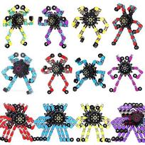 Juokingas robotas Fidget Spinner Pasidaryk pats Deformuojama grandinėlė Fidget žaislai Streso mažinimas Sensoriniai žaislai Piršto galiuko giroskopai Dėmesio trūkumo ir hiperaktyvumo sutrikimas (ADHD) Autizmas Vaikams Suaugusiems