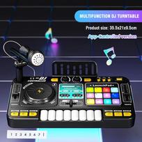 Vaikų simuliacinis DJ mikserio valdiklis Žaislai Daugiafunkciniai muzikiniai efektai Elektroninė pianino klaviatūra Žaislas Berniukams Mergaitėms Gimtadienio dovanos