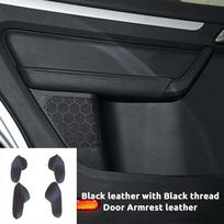 Puikiai tinka Volkswagen VW Touran 2006 2007 2008 2009 2010 -2015 PU odos automobilio interjero durų porankio panelės dangtelio lipduko apdaila For 2006-2015 juoda