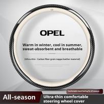 For Opel OPCline ASTRA CORSA INSIGNIA MOKKA VECTRA GTC Tigra Carbon fiber Leather Car Steering Wheel Cover Anti-Slip Accessories