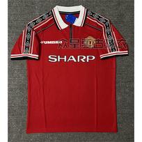 9899 Force Manchester United retro jersey home No. 7 Beckham short long-sleeved football jersey Giggs children's suit kids' size 120