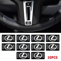 10Pcs Car Steering Wheel Sticker Badge Interior Decoration For Lexus CT200H ES350 GX460 470 IS250 LS460 NX300 RX300 350 450H 2pcs