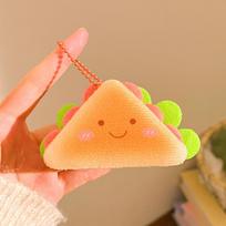 Creative Food And Play Plush Keychain Pendant Burger Sandwich Fries Doll Bag Pendant Women'S Activity Small Gift