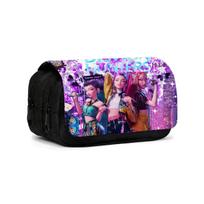 K-Pop Witch Hunters Children'S Double Flip Pencil Case Student Large Capacity Pencil Case Double Pencil Case