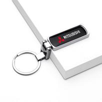 1Pcs Car Metal Epoxy Badge Key Chain Key Holder Rings Accessories For Mitsubishi Ralliart Outlander Pajero ASX Lancer EX l200 For Mitsubishi