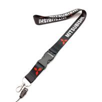 For Mitsubishi Ralliart Lancer Outlander 3 l200 EX10 ASX Lanyard Nylon Printing Car Logo Keychain Motorcycle Auto Fashion Gifts