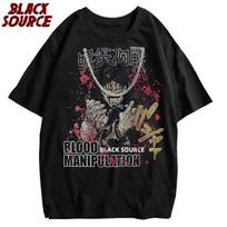 Male And Female Source Op Retro Streetwear T-Shirt Rsizeot-Shirt Washed Harajuku Anime T-Shirt Ve Short Sleeve Hip Print M