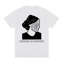 Virginia Woolf Vintage Tshirt Thinking Is Fighting Cotton Unisex T Shirt New Tee Tshirt Womens Tops S