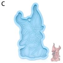 Merry Christmas Garden Elves Epoxy Resin Mold Faceless Doll Dwarf Keychain Silicone Mould DIY Craft Jewelry Pendant Casting Tool