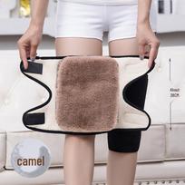Warm Thickened Velvet Knee Pads - Double-Layer Velcro Imitation Lambskin for Cycling Windproof Protection. One Size