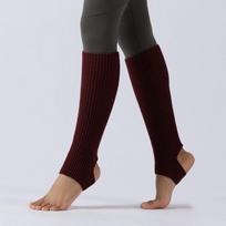 Female Wear Ballet Leg Warmers Long Section Daily Wear Latin Socks Exercising Foot Covers Ballet Knitted Socks Gym Fitness vyno raudonos spalvos