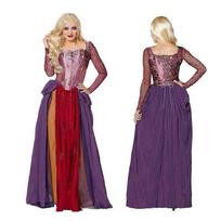 Ladies Pocus Hocus Crazy Witch Dress Up Cosplay Adult Sarah Halloween Costume M