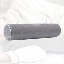 Pillow Neck Roll Cervical Round Bolster Memory Foam Sleeping Cylinder Support Spine Lumbar Cushion Cotton Pain 43x10cm pilka