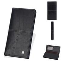 Baellerry RFID Anti Theft Protection Card Holder for Men Vintage Design Long Wallets Business Zipper Money Pack Purse 19*9.5*2cm juoda