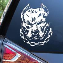 Cartoon Pitbull Dog Animel Pet Car Sticker Decal for Windshild Door Body Side Bumper Hood Auto Vehicle Vinyl Decor 25cmhighx19cmwide juoda