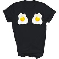 Fried Eggs Egg Boobs Cool Costume Unisex Shirt Gift for Men Women S juoda