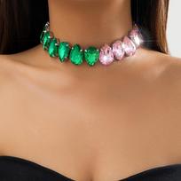 Light Luxury Full Diamond Spice Girl Collarbone Necklace Female, Niche Versatile Design Neck Chain Choker