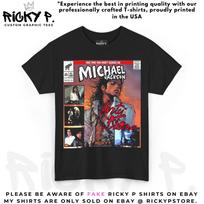 Michael Jackson Dirty Diana Komiksų Knygos Menas By Ricky P Unisex Sunkaus Medvilnės Marškinėliai S gray