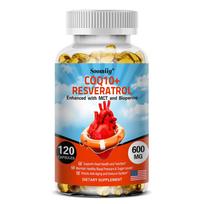 Coenzyme Q10, Resveratrol, Vitamin E, 120 Capsules Dietary Supplement 120 Capsules