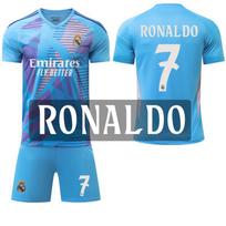 2024-25 Real Madrid sky blue goalkeeper jersey #1 Courtois #9Mbappé Football Jerseys XXL