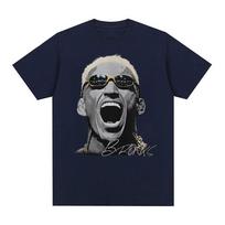 202526Hot Selling Charles Oliveira Retro Pattern Luxury Fashion Harajuku Tshirt Unisexs Casual Oneck Cotton Top Street Wear Y2K M