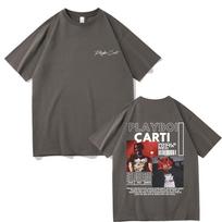 Rapper Playboi Carti Whole Lotta Red 2020 Album Graphic Tshirt Unisex Hip Hop Vintage T-shirt Short Sleeve Street Oversized T Shirt S