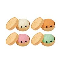 Trendy Dough Bun Pinch Squishy, Dumpling Squeeze Fidget with Steamer United States