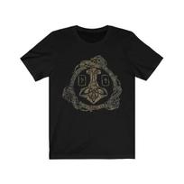Mjolinir Futhark Thors Hammer Nirdic Warrior Dragon Rune TShirt 100 Cotton ONeck Short Sleeve Summer Casual Unisexs Tshirt S