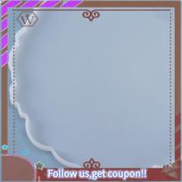 (New)-2X DIY Crystal Epoxy Mold Compote Swing Table Round Lace Coaster Table Decoration Silicone Mold (Transparent white,NONE) skaidrios baltos spalvos