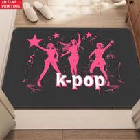 1pc Pink K-Pop Dance Doormat Non-Slip Absorbent Microfiber Rug for Bedroom Living Room Entryway Outdoor 60cm x 90cmcm 50x80cm