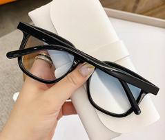 Women Blush Gradient Anti Blue Light Glasses Fashion Round Decorative Sunglasses New Korean Cute Girls Shades Eyewear