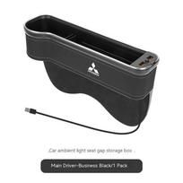 For Mitsubishi Outlander Pajero Asx Lancer EX Evolution X Ralliart Car USB Charging Colour Light Seat Storage Case Seat Gap Box