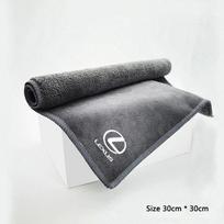 2026 Hot Interior Stickers Suede Microfiber Towel Car Logo Wash Cleaning Rag Cloth For Lexus ES RX NX LS UX LM LX GX LC RZ IS CT 30x30cm