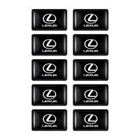 Car Accessories Interior Epoxy Badge Sticker Waterproof Decal For Lexus IS IS250 IS250C IS300 IS300C IS350 IS350C F SPORT RX GX 10PCS