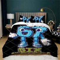 67 Steal a Brainrot Duvet Cover Set Full Cozy Ultra Soft Comforter Bedding Set Lightweight Breathable Duvet Cover with Zipper 135x200cm
