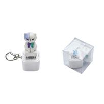 Keyboard Fidget Keychain, Cat Fidget Toy Can Make Cat Sounds Keychain, Rechargeable Stress Reliever With Lights B