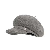 British Style Wool Beret Cap Dome Octagonal Brimless Hat Simple Women Artist Hat  Winter pilka