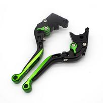 Fit For Kawasaki ZR750 ZEPHYR  1991 1992 1993   Adjustable Motorcycle Folding Extendable Brake Clutch Lever žalia