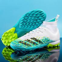 Boys Children High Top Football Shoes Students Long Nail Shoes Shredded Artificial Grass Nail Competition Training 35