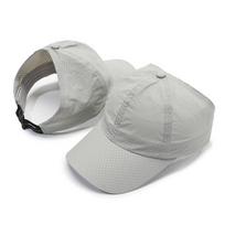 New Solid Color Sun Cap Casual Dry Quickly Baseball Cap Adjustable Breathable Peaked Cap Men šviesiai pilka spalva