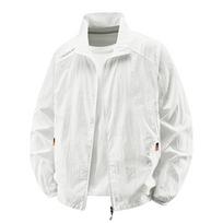Mens Sun Protection Clothes for Summer Thin Ice Silk Quick-drying Everyday Jacket Skin Jacket UV Fishing Suit M