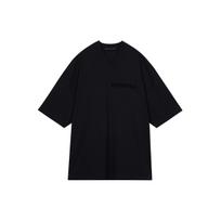 Fear of God „Essentials Ss23 V-Neck Core Collection“ trumpomis rankovėmis marškinėliai unisex viršūnės, juodos spalvos 125SP234116F XL