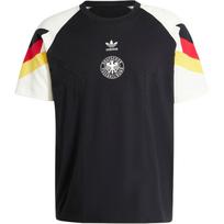 Adidas Originals Vokietija Euro taurės patogūs marškinėliai su apvalia apykakle ir trumpomis rankovėmis vyriški viršutiniai drabužiai juodi IY7052 L