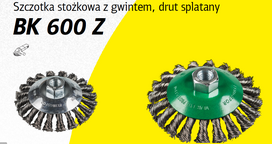 KLINGSPOR KŪGINIS ŠEPETYS 100mm M14 BK600Z IŠ NERŪDIJANČIO PLIENO SUSUKTA VIELA