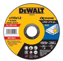 DEWALT DISKAS METALUI 115×1,2mm INOX